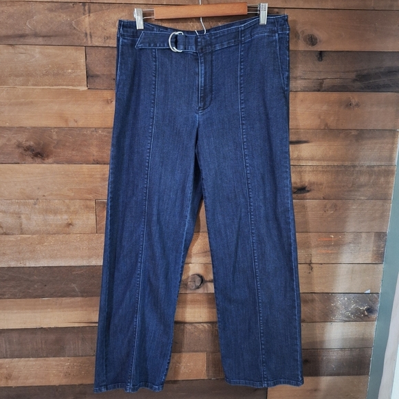 J.Jill Denim Metropolitan Full / Wide Leg Pants SZ 12 - Picture 1 of 9
